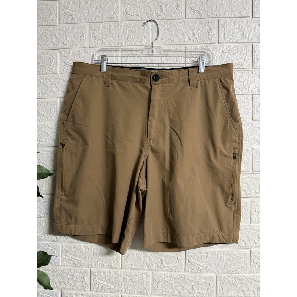 Orvis Men's Jackson Quick Dry Stretch Shorts, Slash & Zip Pockets, Tan 36